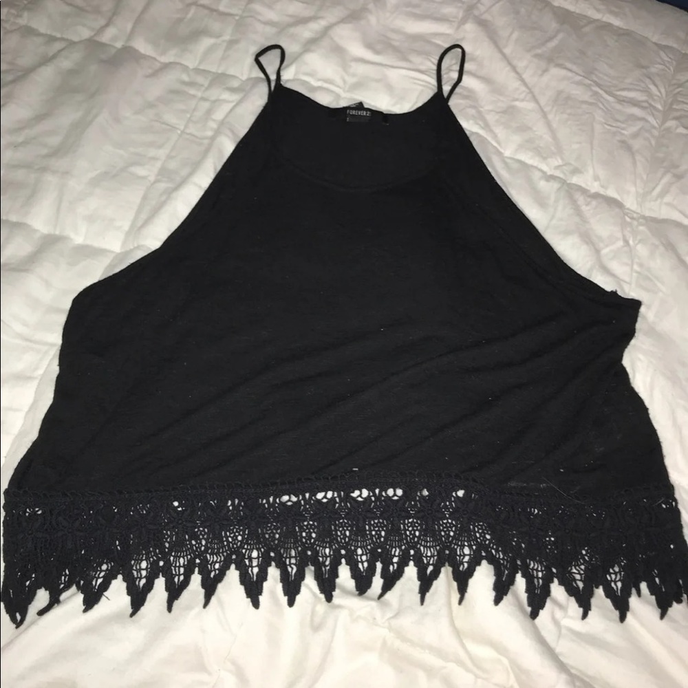 Black lace top